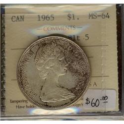 1965 $1 LgeBds Blt 5 ICCS MS64
