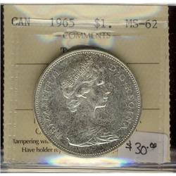 1965 $1 Type V ICCS MS62