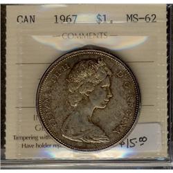 1967 $1 ICCS MS62