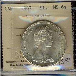 1967 $1 ICCS MS64