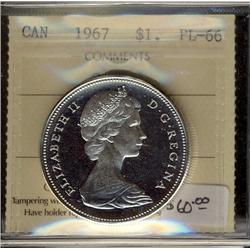 1967 $1 ICCS PL66 Cameo
