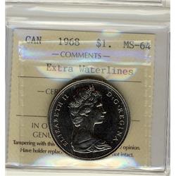 1968 $1 EWL ICCS MS-64,