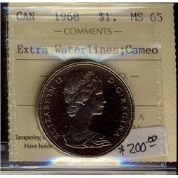 1968 $1 EWL ICCS MS65 Cameo