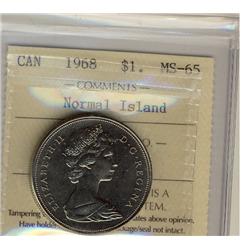 1968 $1 ICCS MS-65