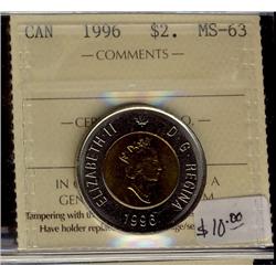 1996 $2 ICCS MS63