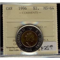 1996 $2 ICCS MS64