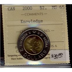 2000 $2 Knowledge ICCS MS65