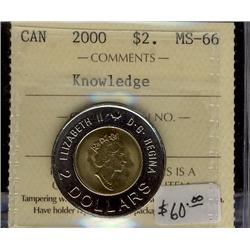 2000 $2 Knowledge ICCS MS66