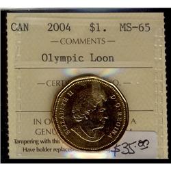 2004 $1 Olympic Loon ICCS MS65
