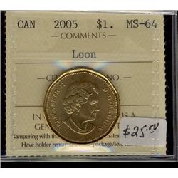 2005 $1 Loon ICCS MS64