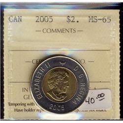 2005 $2 ICCS MS65