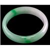 Image 1 : Chinese Two Color Green Jadeite Carved Bangle