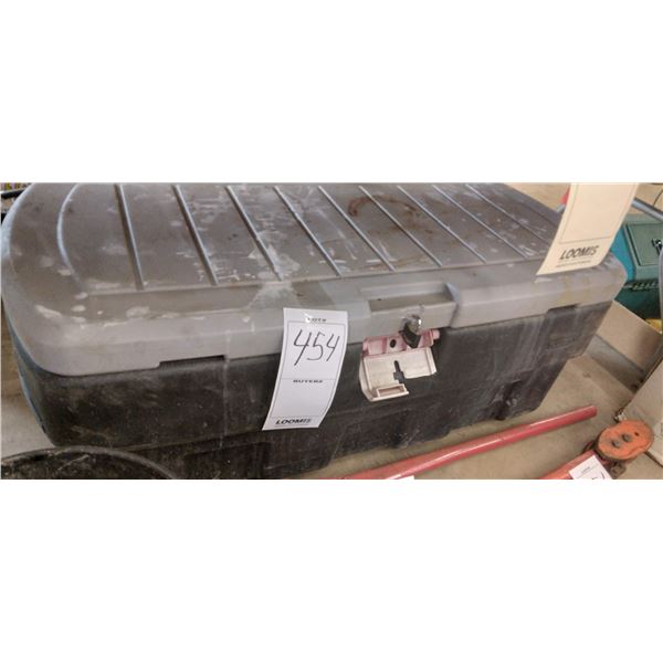 LARGE RUBBERMAID CONTAINER, 20" X 43" X 17"