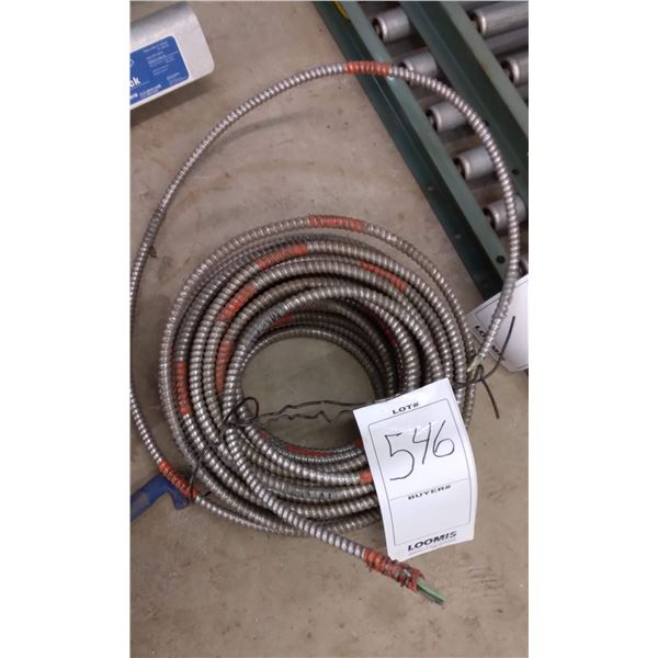 Armored 10/2 Gauge, 3 Wire, In Metal Flex Conduit