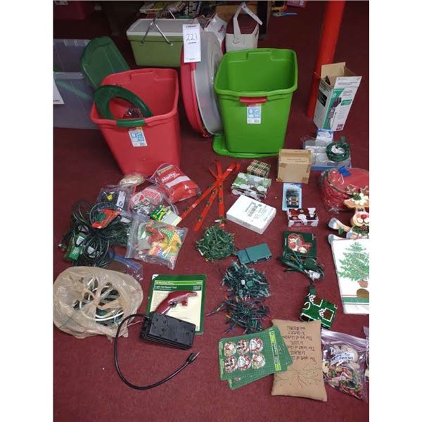 2 TUBS FULL OF CHRISTMAS DECORATIONS