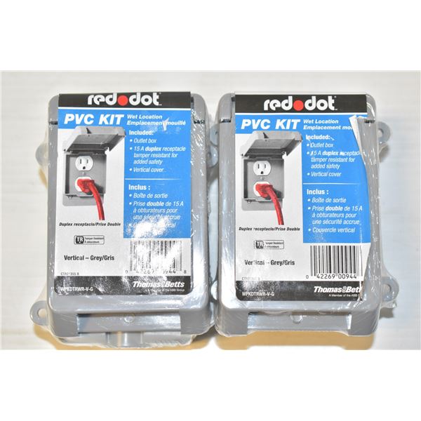 SEALED (2) RED DOT PLASTIC BOX