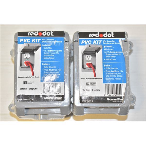 SEALED (2) RED DOT PLASTIC BOX