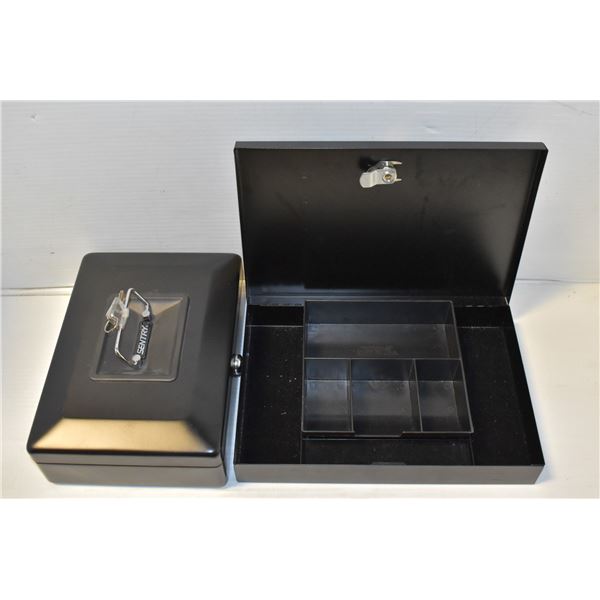 SET OF (2) METAL CASH BOXES WITH