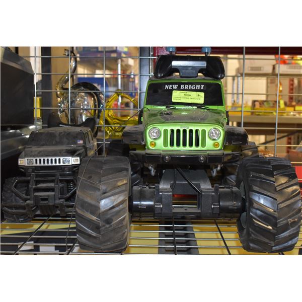 2 REMOTE CONTROL TRUCKS C/W REMOTES