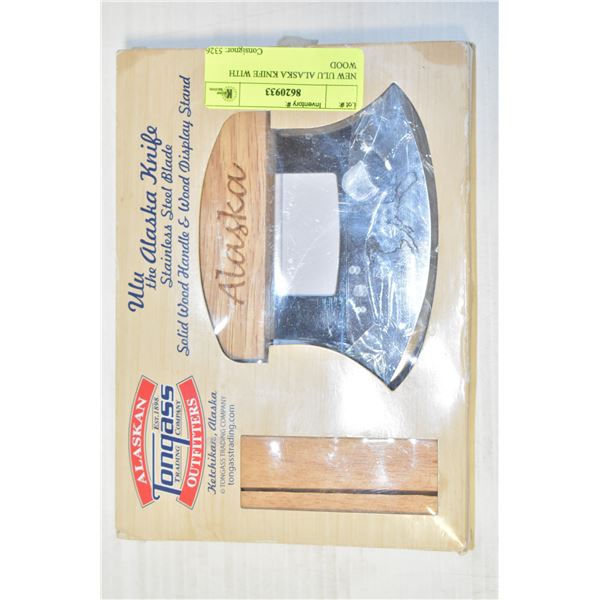 NEW ULU ALASKA KNIFE WITH WOOD