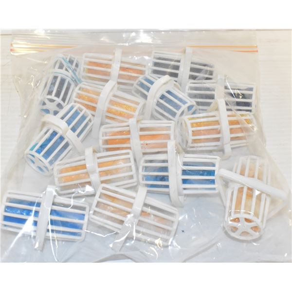 BAG OF TOILET DEODERIZERS AND STAIN REMOVERS