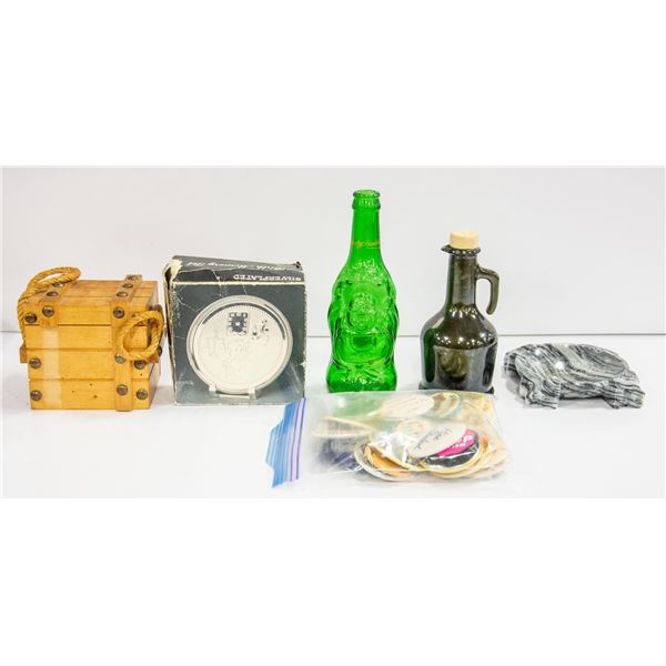 FLAT OF MAN CAVE ITEMS JUG/SILVERPLATE & MORE