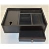 Image 1 : BLACK WOODEN JEWELRY BOX ORGANIZER 11.25" WIDE