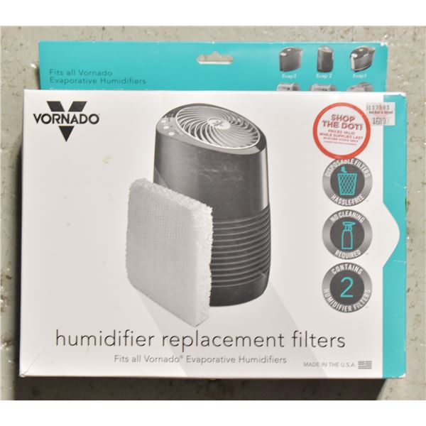 NEW IN BOX VORNADO HUMIDIFIER REPLACEMENT FILTERS