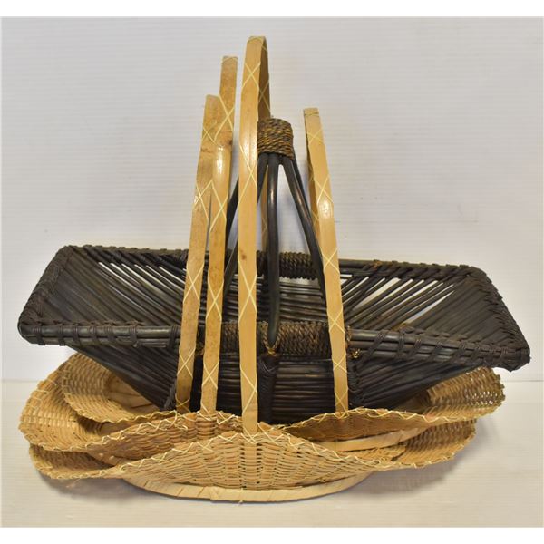ASSORTED WICKER BASKET SET