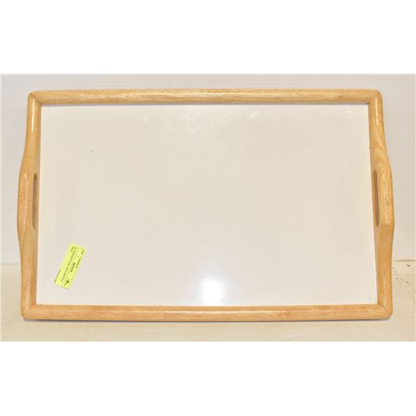 20" WOODEN PORTABLE SERVING TRAY