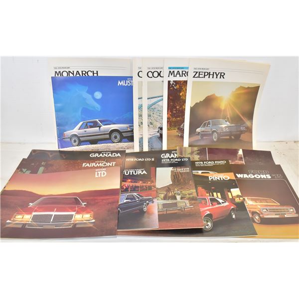 VINTAGE AUTO DEALER FORD SALES BROCHURES