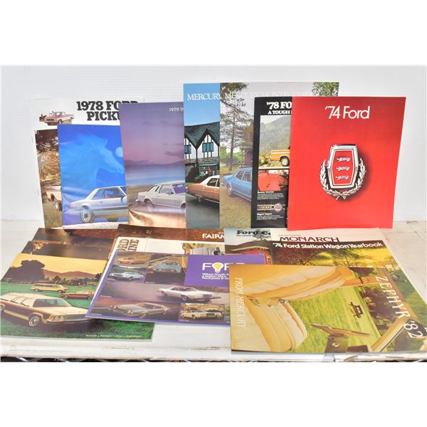 VINTAGE AUTO DEALER FORD SALES BROCHURES