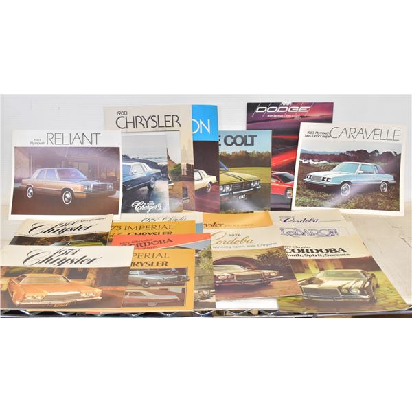 VINTAGE AUTO DEALER DODGE CHRYSLER SALES BROCHURES