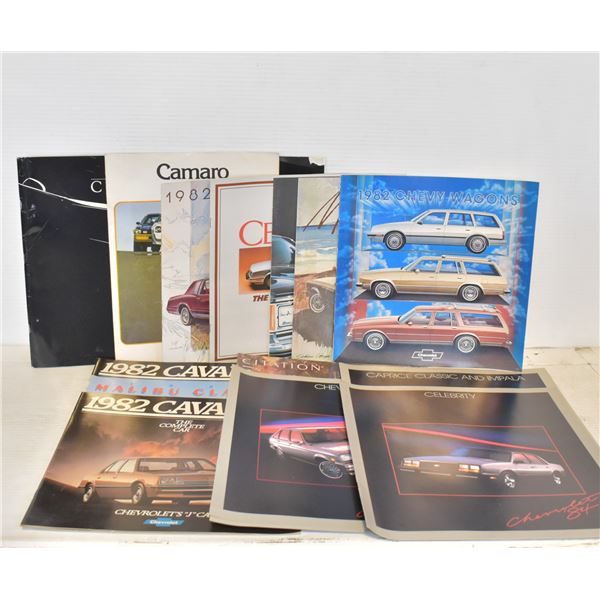 VINTAGE AUTO DEALER CHEVROLET SALES BROCHURES.