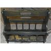 Image 1 : ANTIQUE GREEN WOODEN MAGAZINE RACK