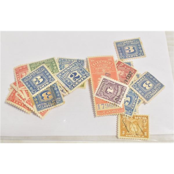 CANADIAN AND WORLD STAMPS, POSTAGE AND OTHER TYPES