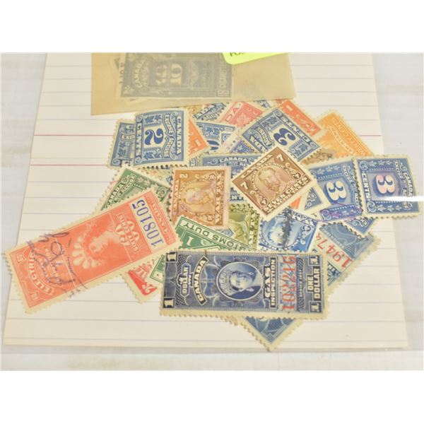 CANADIAN AND WORLD STAMPS, POSTAGE AND OTHER TYPES