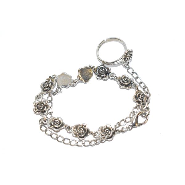 VINTAGE ROSE RING, BRACELET COMBO