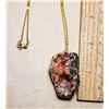 Image 1 : 7)  GOLD WRAPPED BROWN TONE AGATE GEODE