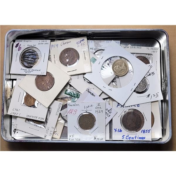 10)  UPPER DECK STANLEY CUP TIN WITH 35 ASSORTED