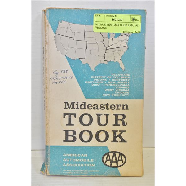MIDEASTERN TOUR BOOK AMA 1961 VINTAGE