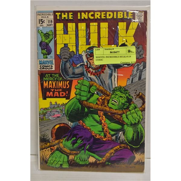 MARVEL INCREDIBLE HULK #119 COMIC