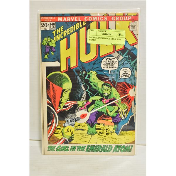 MARVEL INCREDIBLE HULK #148 COMIC