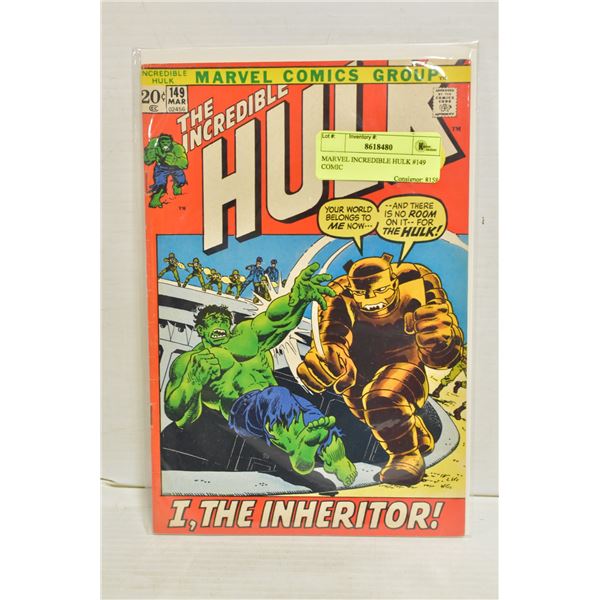 MARVEL INCREDIBLE HULK #149 COMIC