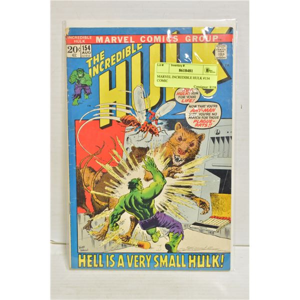 MARVEL INCREDIBLE HULK #154 COMIC