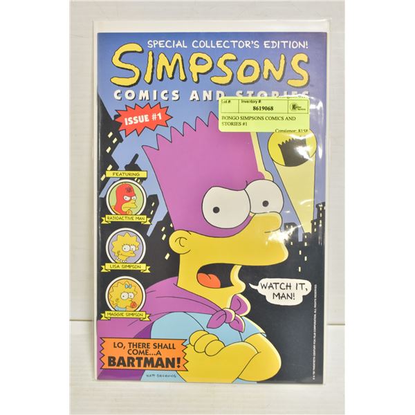 BONGO SIMPSONS COMICS AND STORIES #1