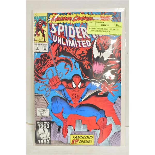 MARVEL SPIDER-MAN UNLIMITED #1, MAXIMUM CARNAGE