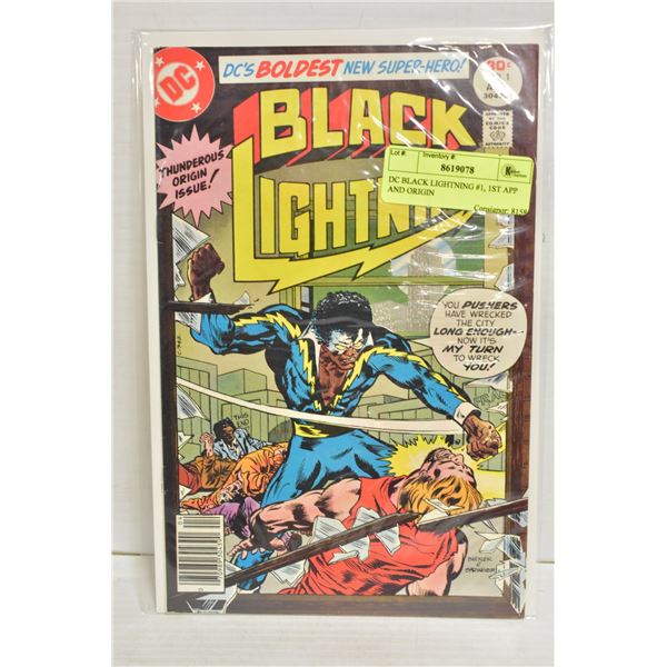 DC BLACK LIGHTNING #1, 1ST APP AND ORIGIN