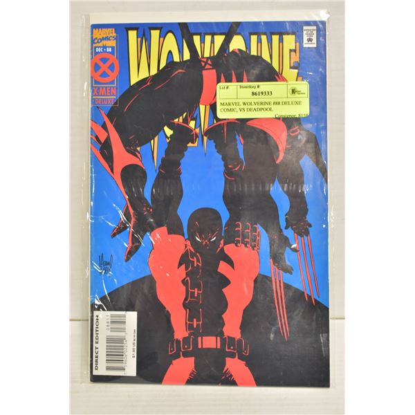 MARVEL WOLVERINE #88 DELUXE COMIC, VS DEADPOOL