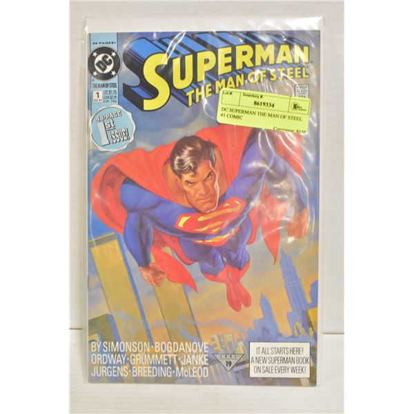 DC SUPERMAN THE MAN OF STEEL #1 COMIC